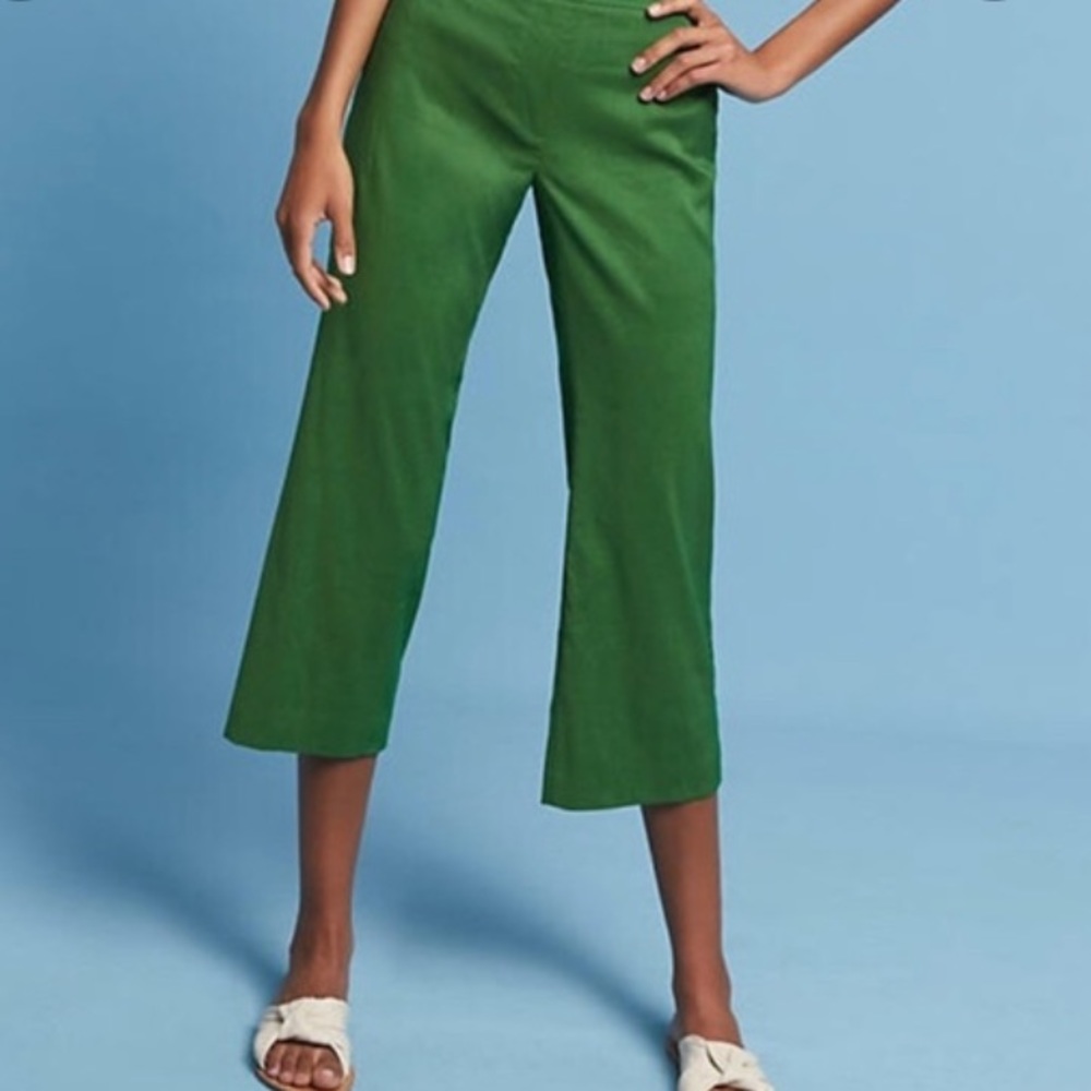 Anthropologie Green Cropped Wide-Leg Pants ** Bundle 5/$15